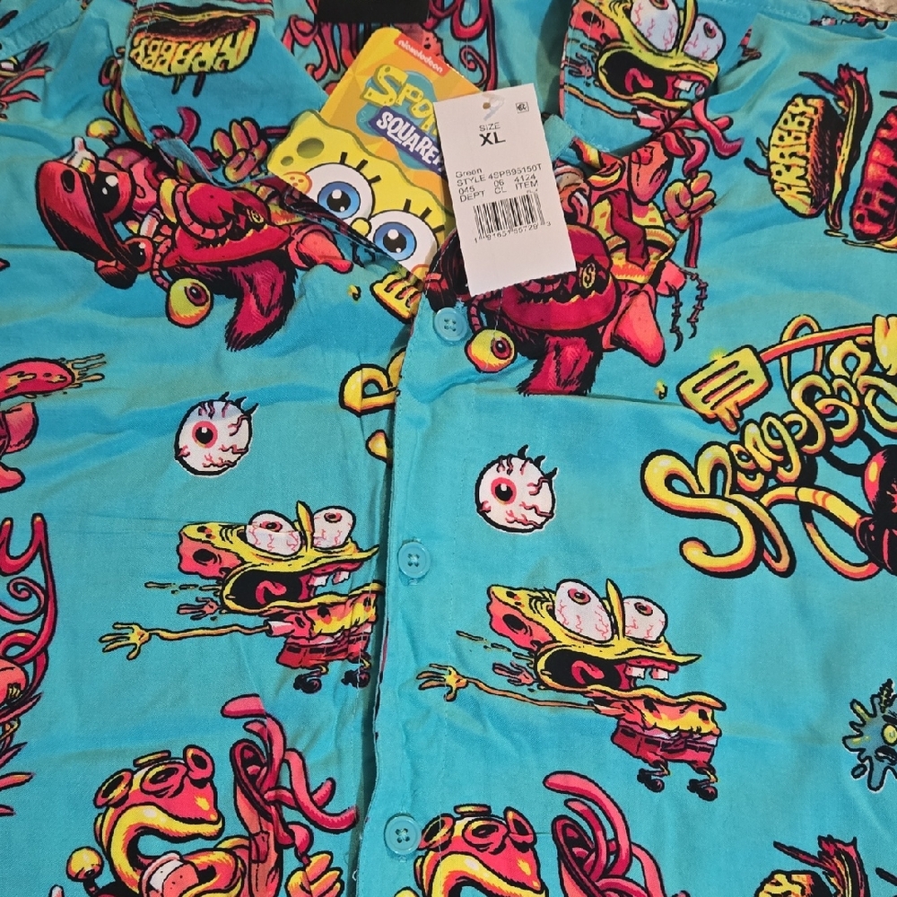 SpongeBob SquarePants Graphic Button Down - Picture 4 of 8